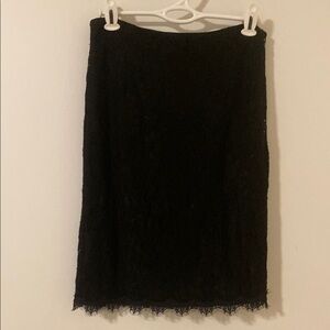 Diane von Furstenberg Black Lace Skirt